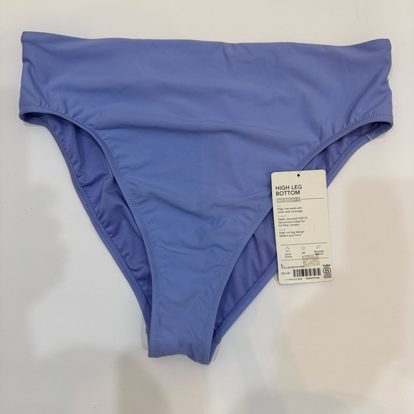 Athleta High Leg Lavender Bikini Swim Bottom Classic Design Size L - Picture 1 of 8
